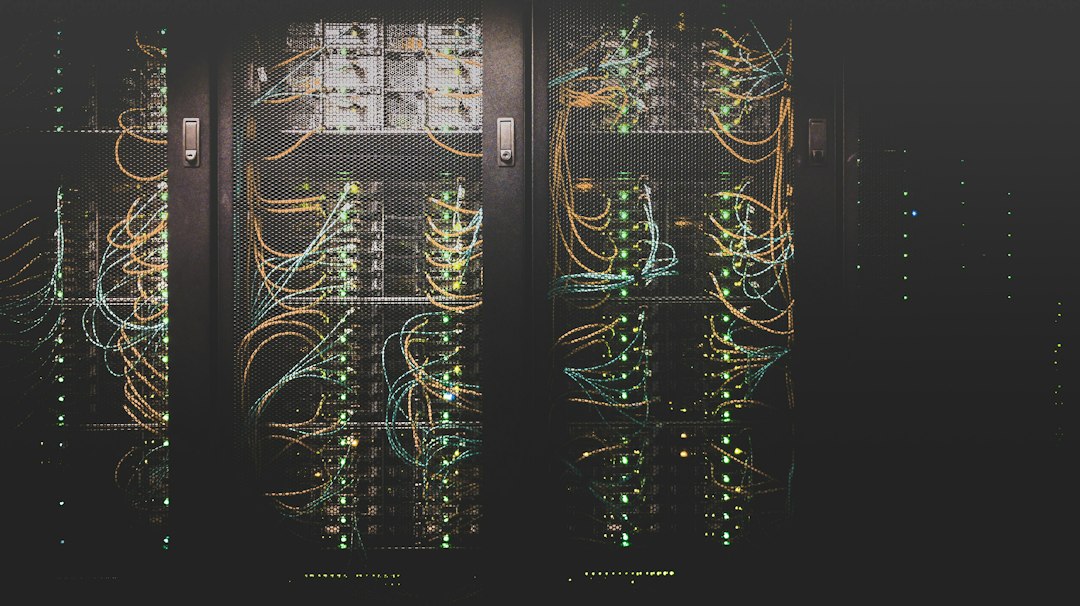 Network cabling and server infrastructure representing cloud computing, hosting and DevOps operations.